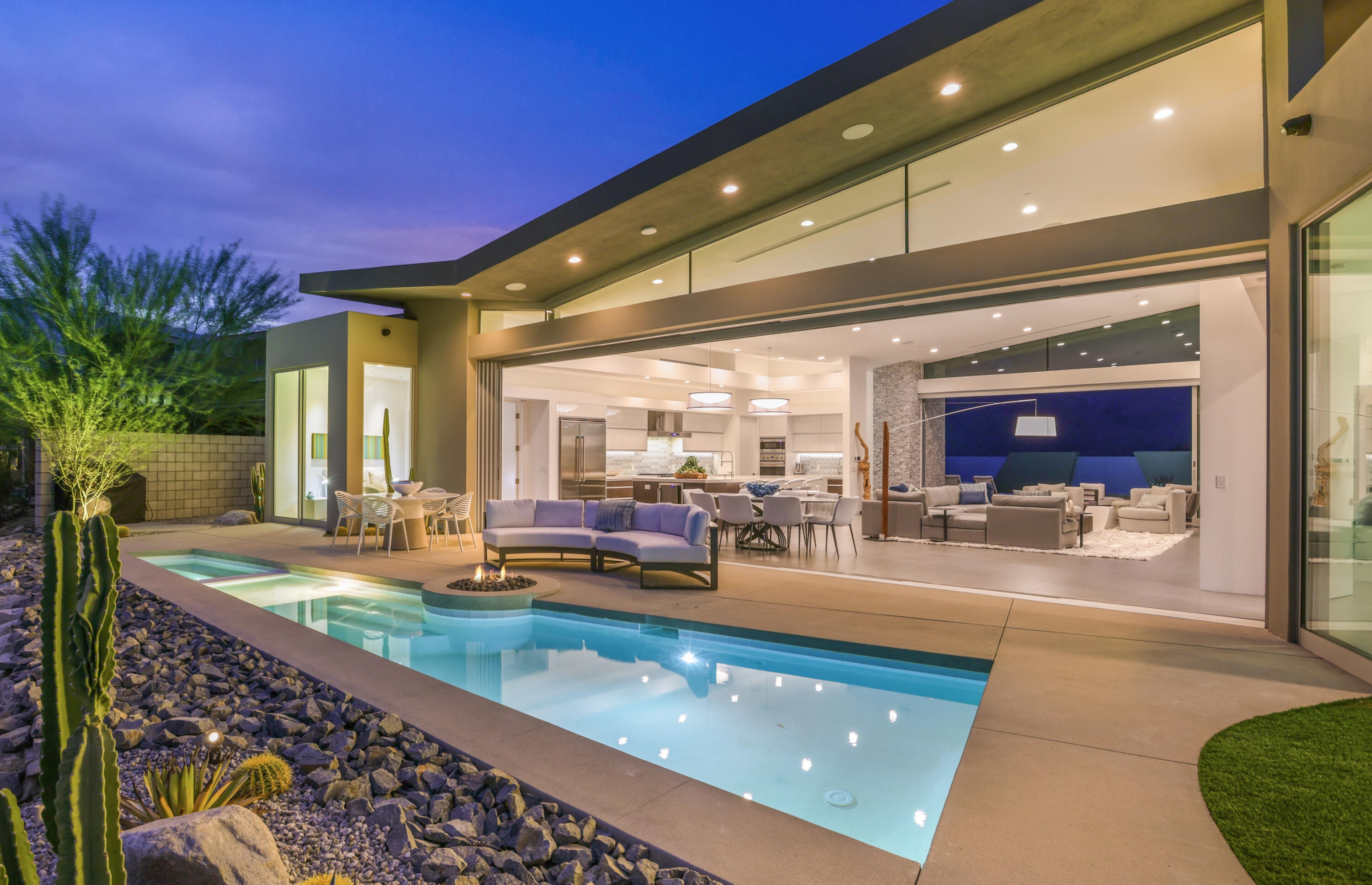 1747 Pinnacle Point Palm Springs, CA 92264 - Photo 10 of 76 a kitchen with sink and view of living room