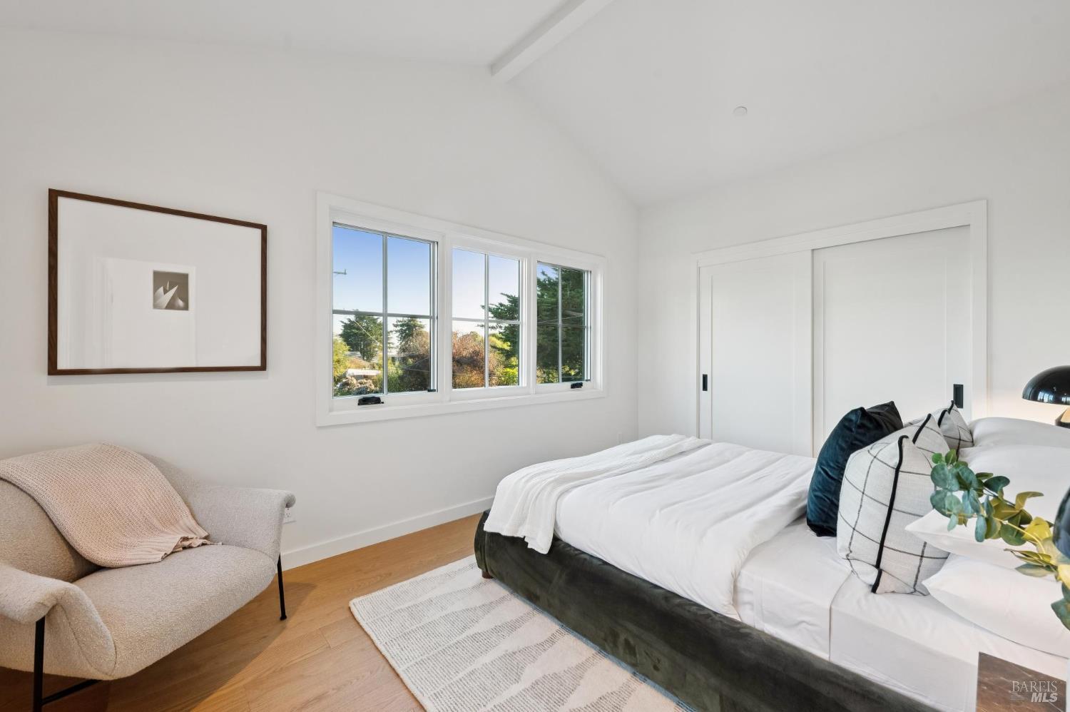 185 Elm Road Bolinas, CA 94924 - Photo 20 of 43 a bedroom with a bed and a couch