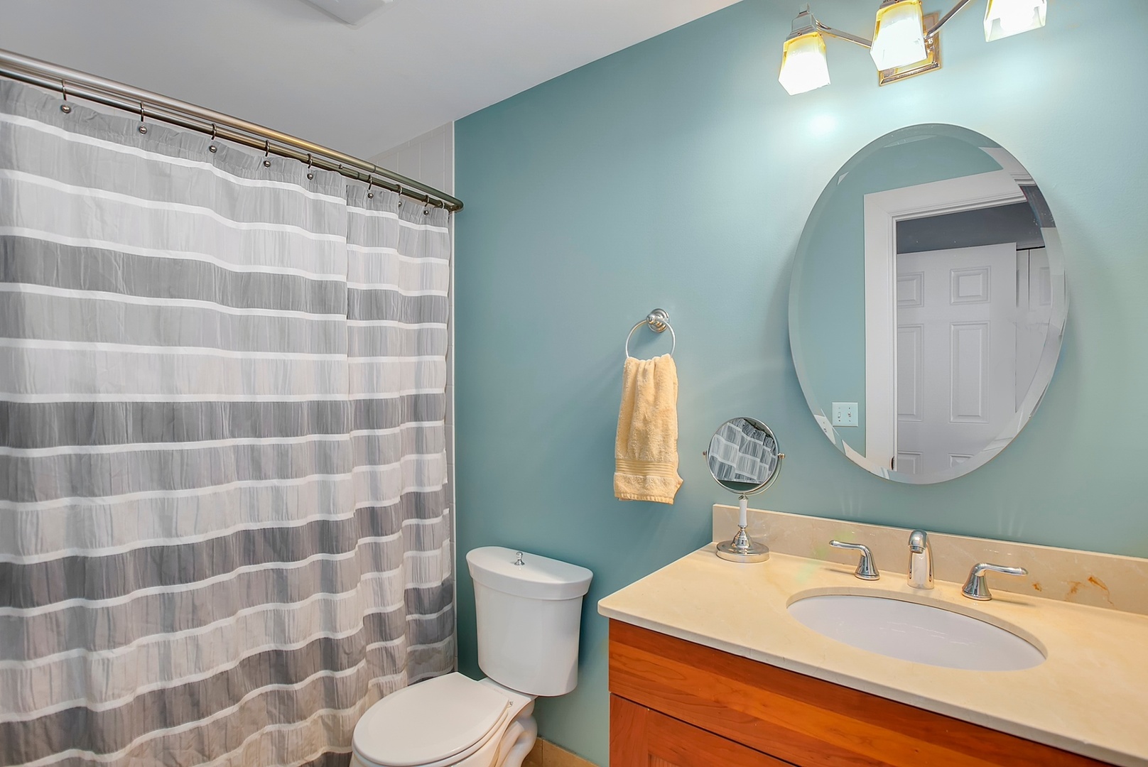 4144 North Sheridan Road, Unit 208 Chicago, IL 60613 - Photo 14 of 24 a bathroom with a sink toilet and a mirror