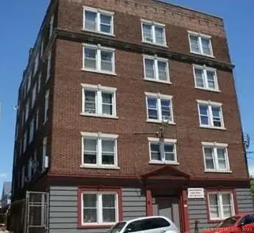 a front view of a building