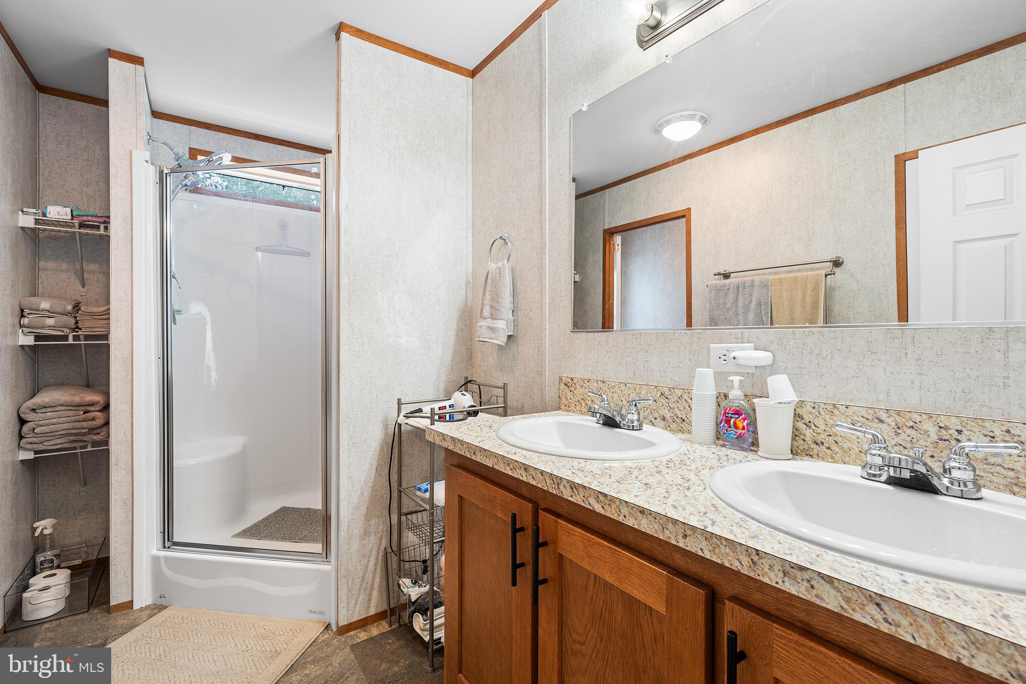 474 Barrington Road Macungie, PA 18062 - Photo 21 of 28 a bathroom with a granite countertop sink mirror and a