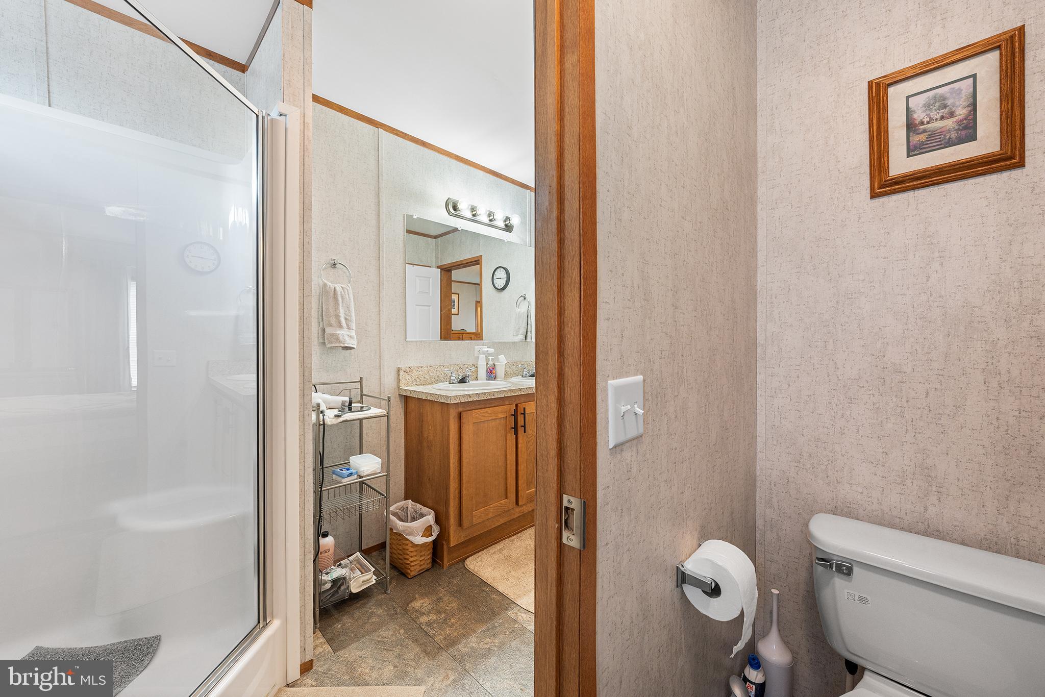 474 Barrington Road Macungie, PA 18062 - Photo 22 of 28 a bathroom with a toilet and a shower