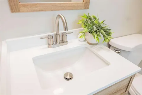 a close view of sink