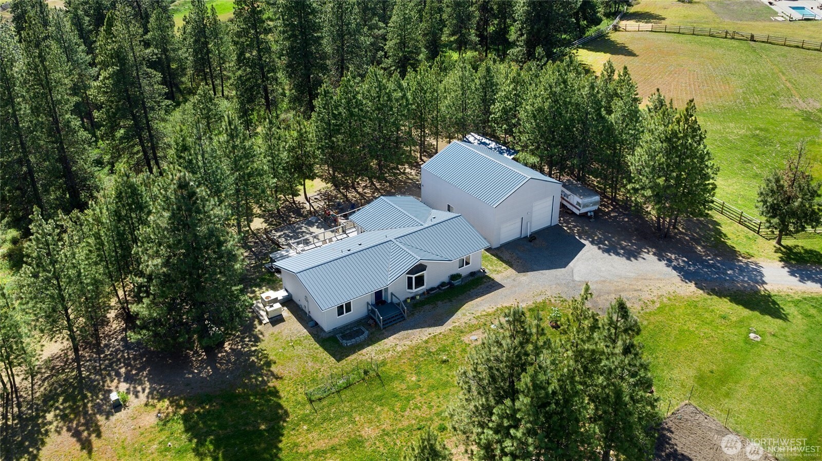 250 Danko Road Cle Elum, WA 98922 - Photo 3 of 38 an aerial view of house with yard and mountain view