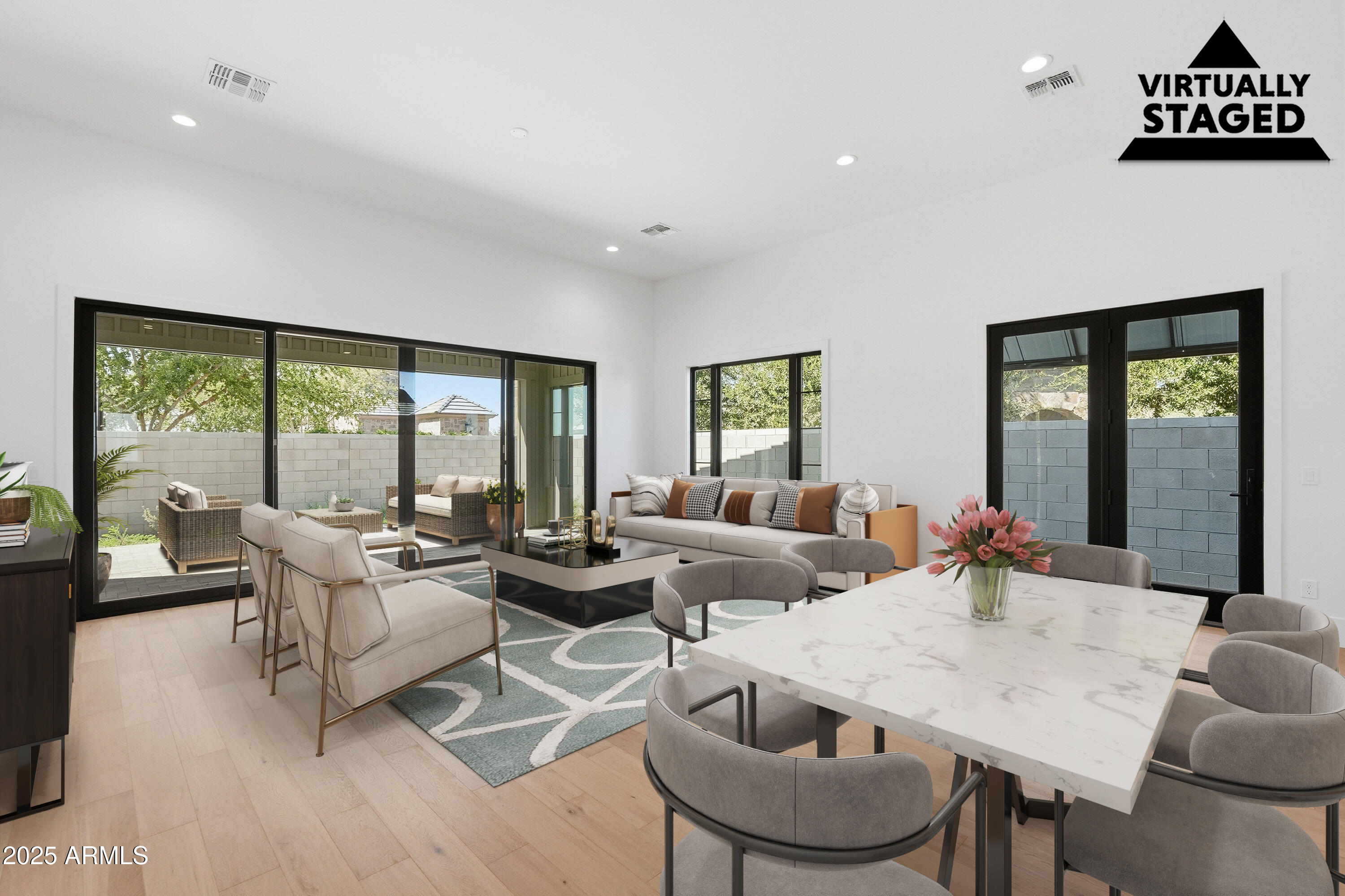 3326 South Stuart Court Gilbert, AZ 85297 - Photo 17 of 88 a living room with furniture and a large window