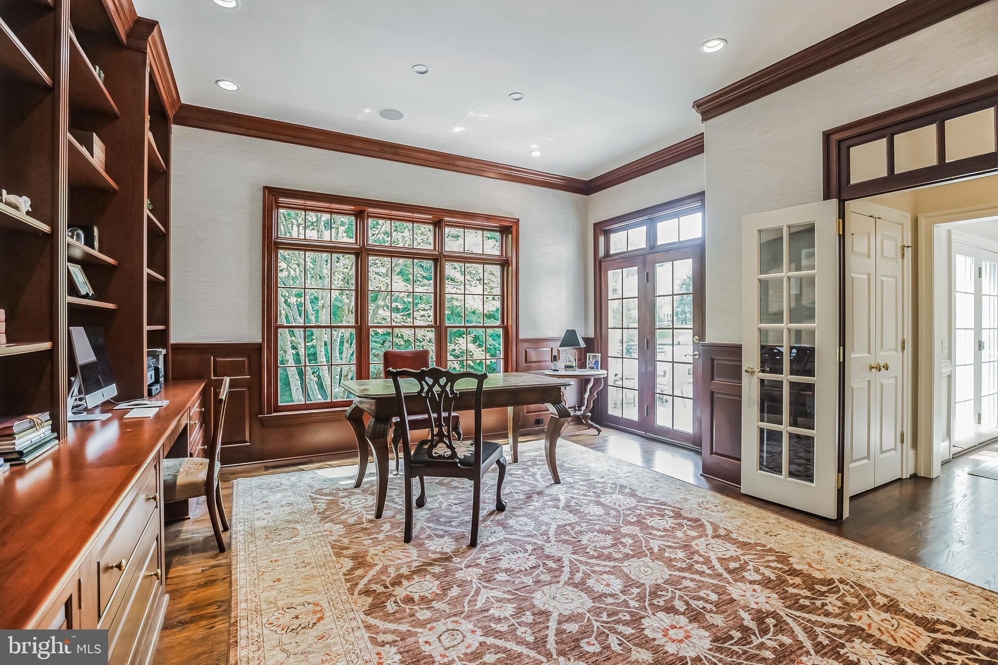 129 Brooke Farm Road Wayne, PA 19087 - Photo 12 of 53 1st floor office with French doors to deck