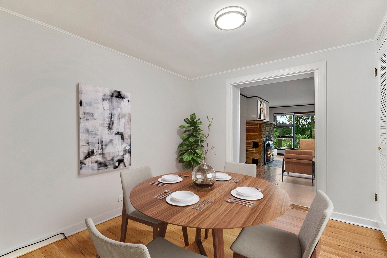 8132 West 26th Street North Riverside, IL 60546 - Photo 6 of 16 a view of a dining room with furniture and wooden floor