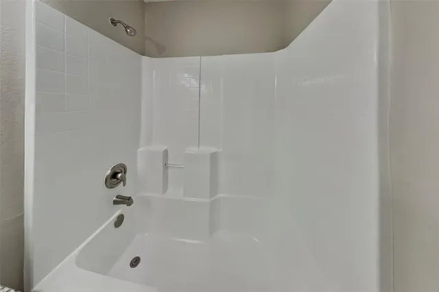 a bathroom with a tub