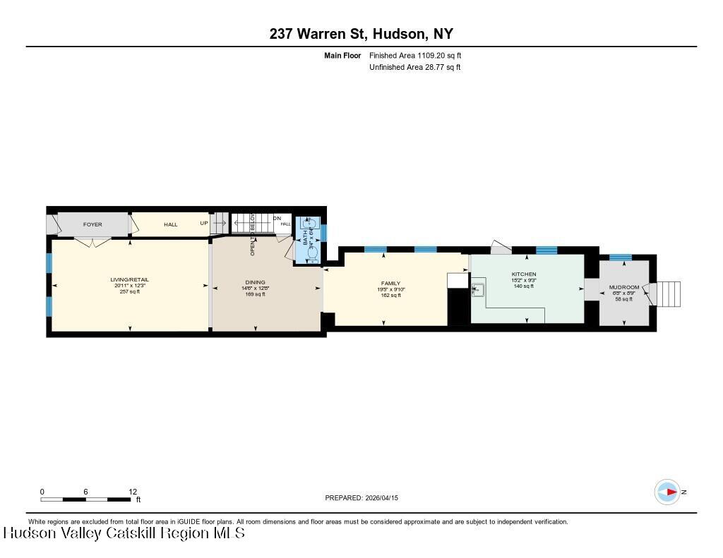 237 Warren Street Hudson, NY 12534 - Photo 38 of 40 237 Warren Floorplan 1st Floor