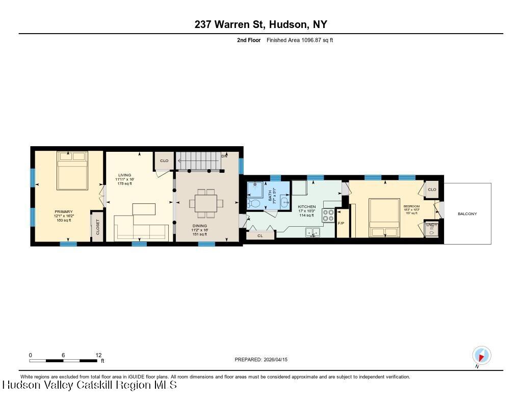 237 Warren Street Hudson, NY 12534 - Photo 39 of 40 237 Warren Floorplan 2nd Floor