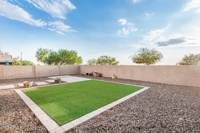 a view of outdoor space with garden and entertaining space