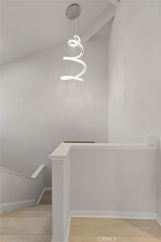 a view of small space with racks on the wall