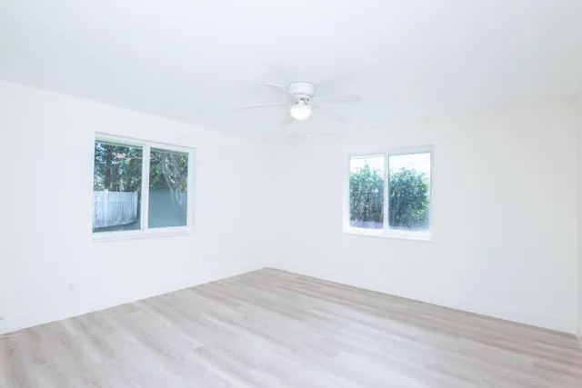 an empty room with a window