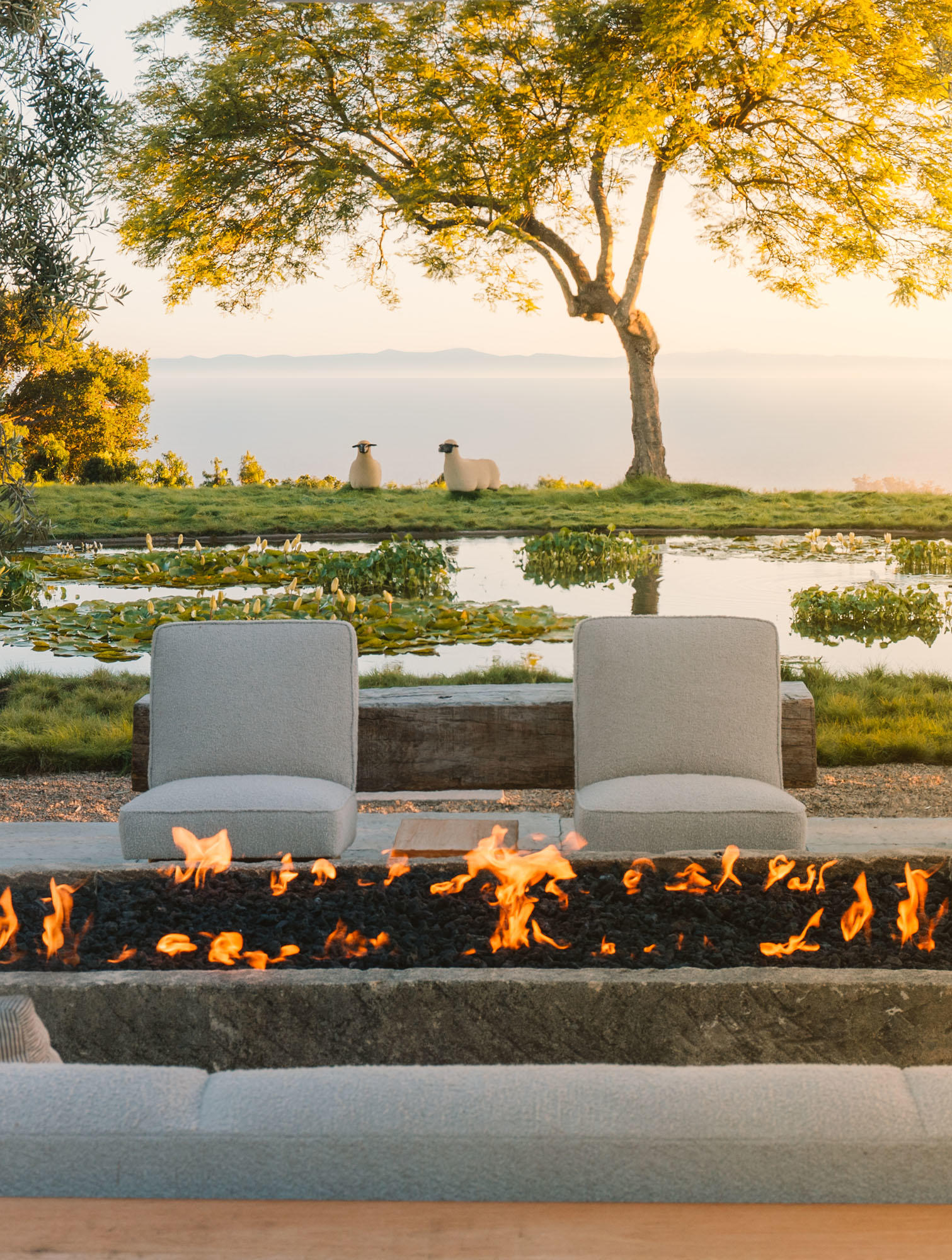 2955 East Valley Road Santa Barbara, CA 93108 - Photo 21 of 31 Pond Firepit