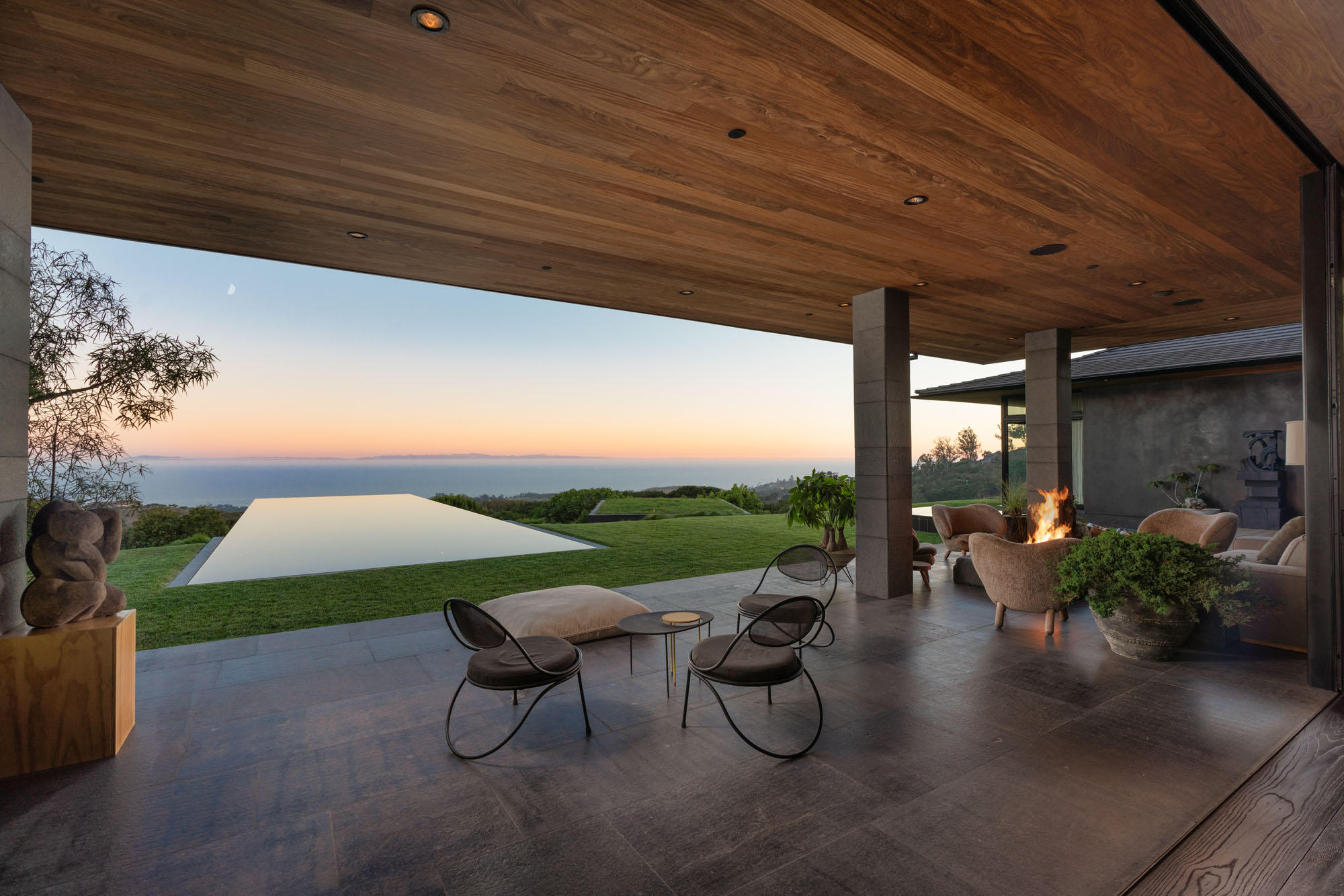 2955 East Valley Road Santa Barbara, CA 93108 - Photo 29 of 31 South Terrace at Twilight