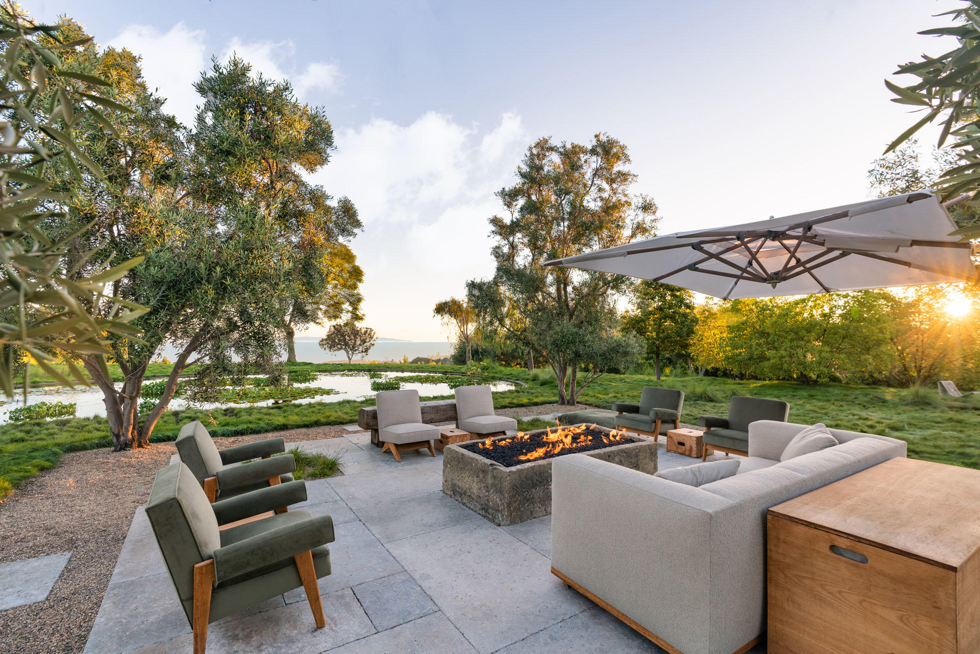 2955 East Valley Road Santa Barbara, CA 93108 - Photo 9 of 31 Pond Sitting Area