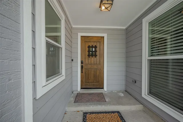 a view of front door of a house