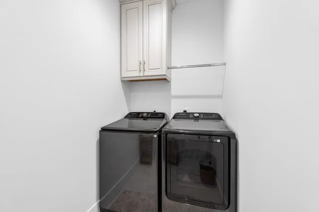 a view of a yard from a balcony