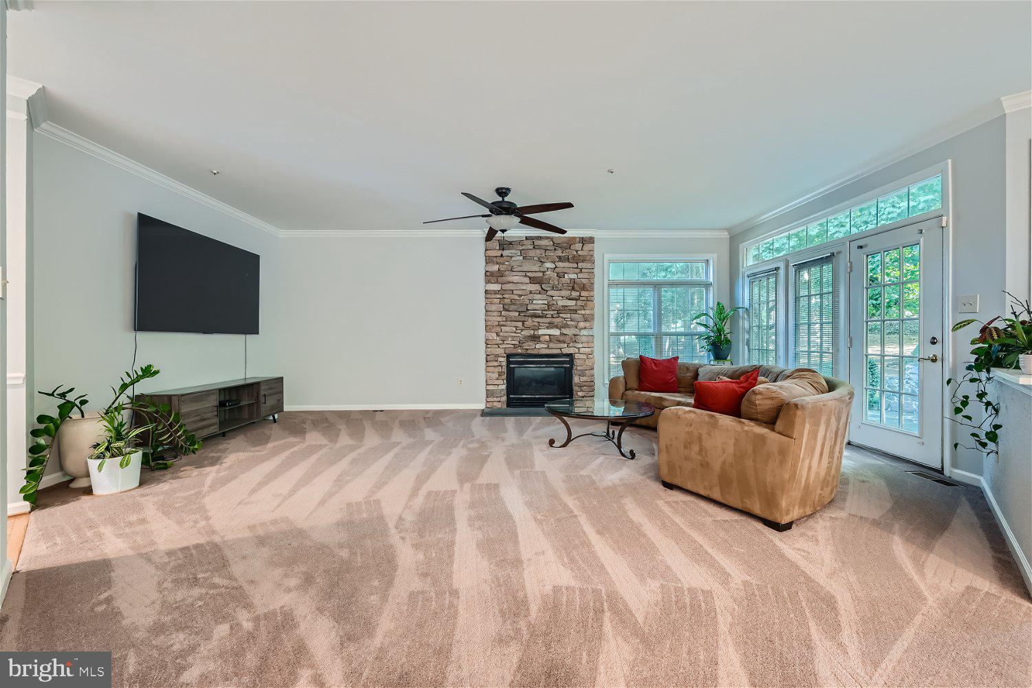 3205 Dunwood Ridge Terrace Bowie, MD 20721 - Photo 13 of 52 Family Room | Stone Wall w/Fireplace