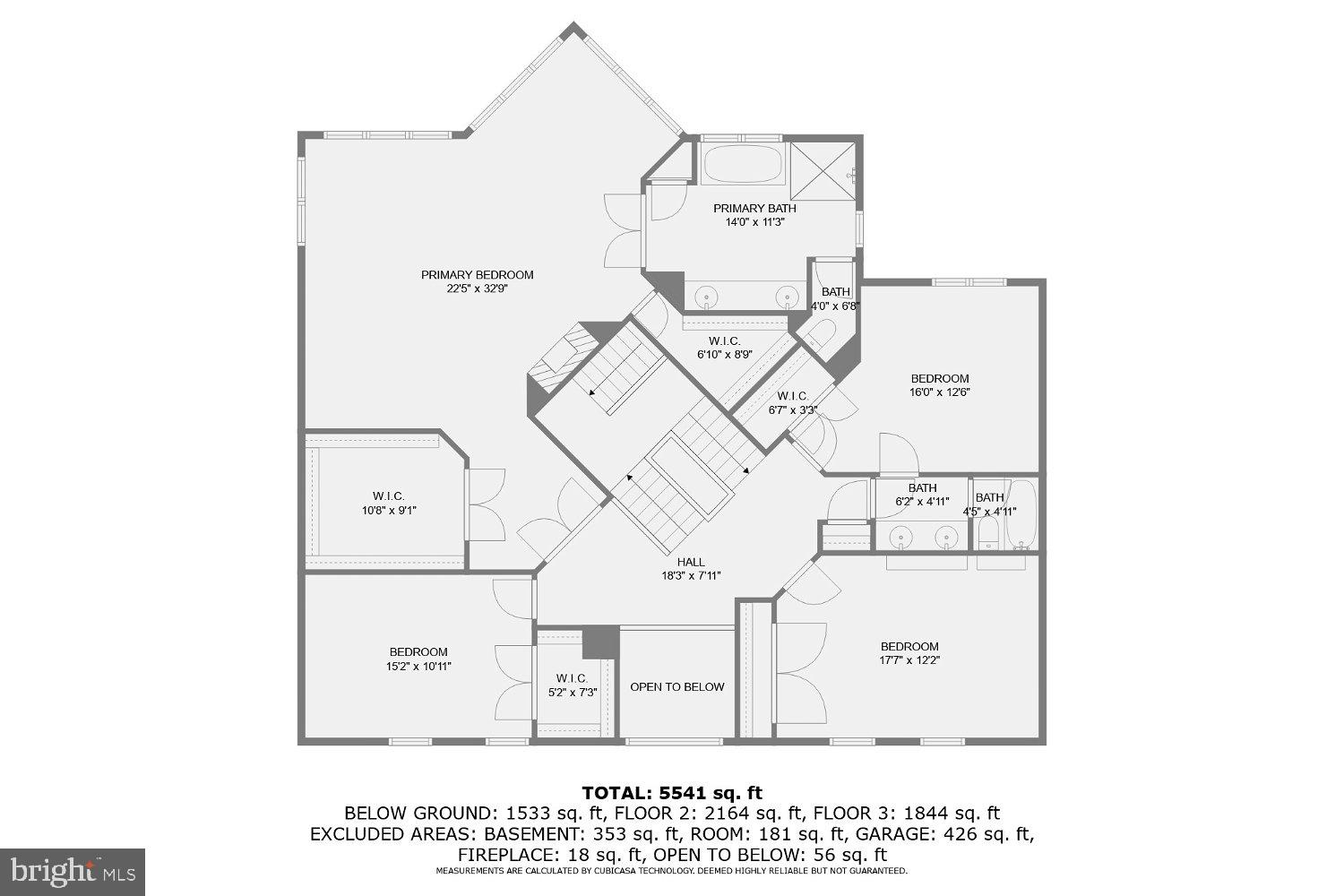 3205 Dunwood Ridge Terrace Bowie, MD 20721 - Photo 47 of 52 Floor Plan | Upper Level
w/square footage