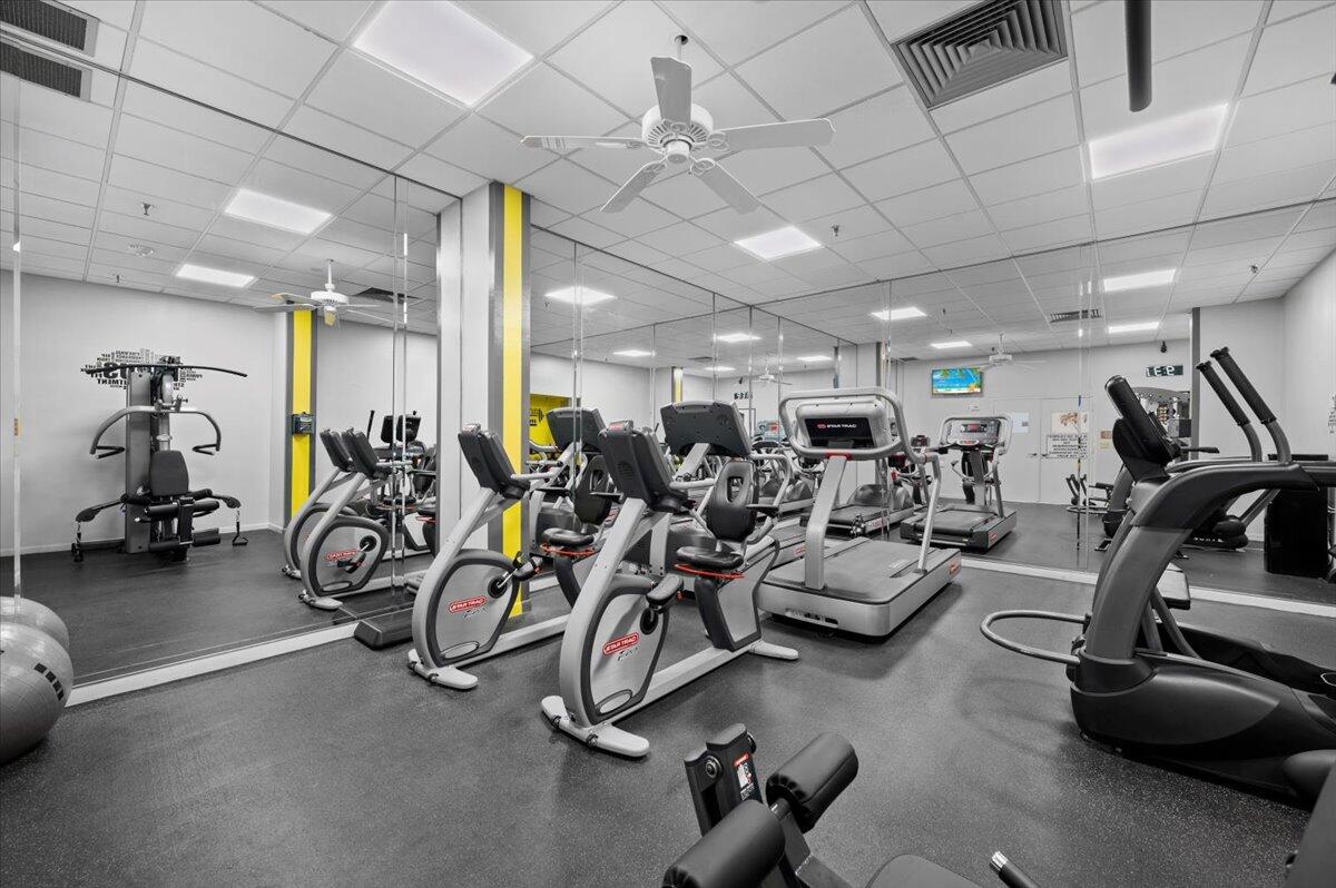 3400 North Ocean Drive, Unit 1806 Singer Island, FL 33404 - Photo 44 of 55 a view of a room with gym equipment