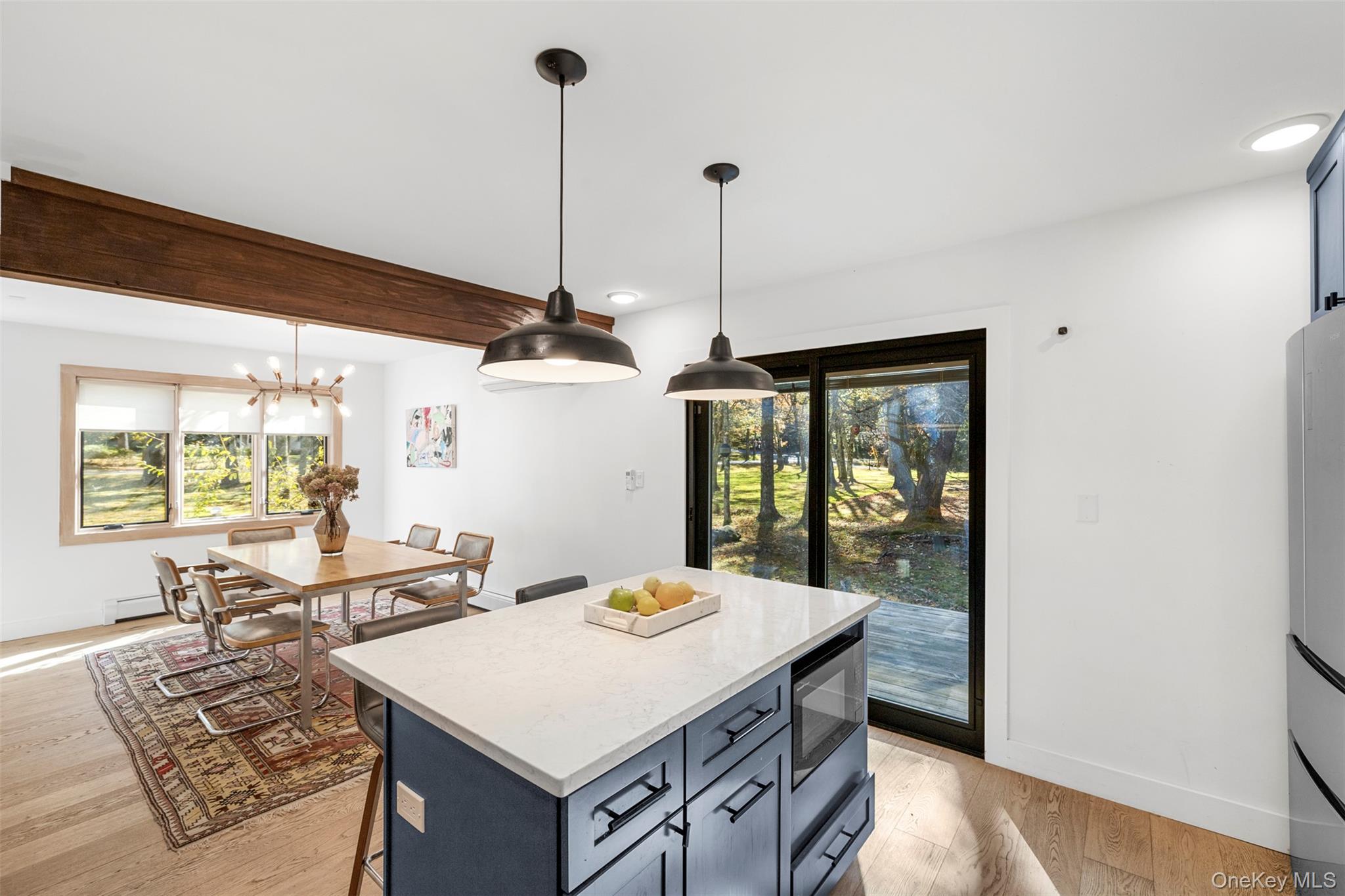 90 Van Dale Road Woodstock, NY 12498 - Photo 18 of 49 a view of a dining room with furniture window and outside view