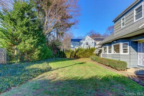 a house view with a garden space