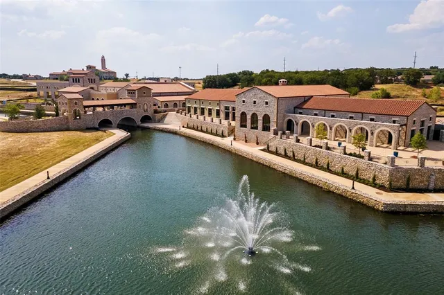 a view of a lake with houses