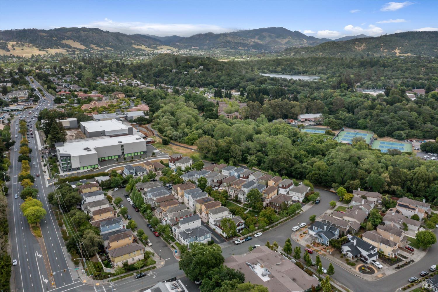 4424 Streamside Drive Santa Rosa, CA 95409 - Photo 54 of 55 an aerial view of a city with lots of residential buildings