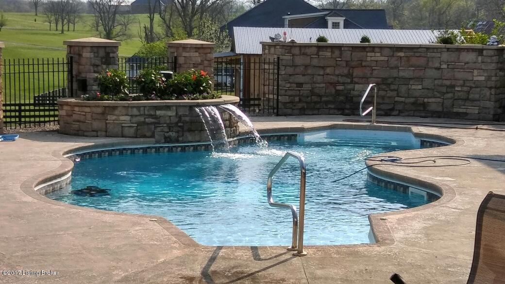 Pool with waterfall