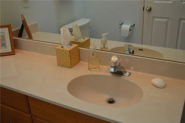 a bathroom with a sink