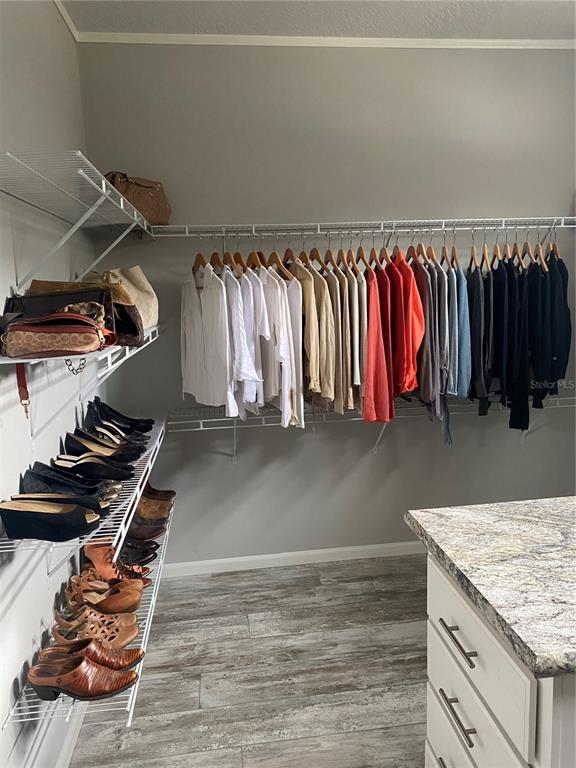 6671 Southwest 128th Lane Lake Butler, FL 32054 - Photo 36 of 66 a view of walk in closet with clothes and shoes
