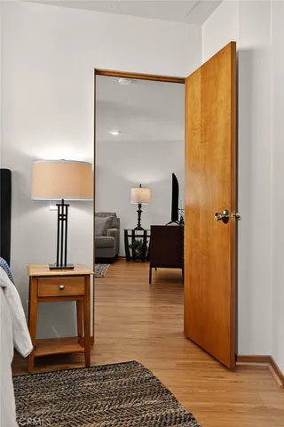 a view of cabinets a window and a lamp