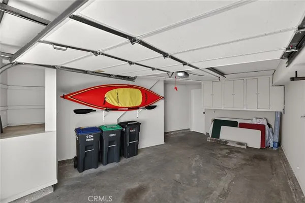 a view of a garage