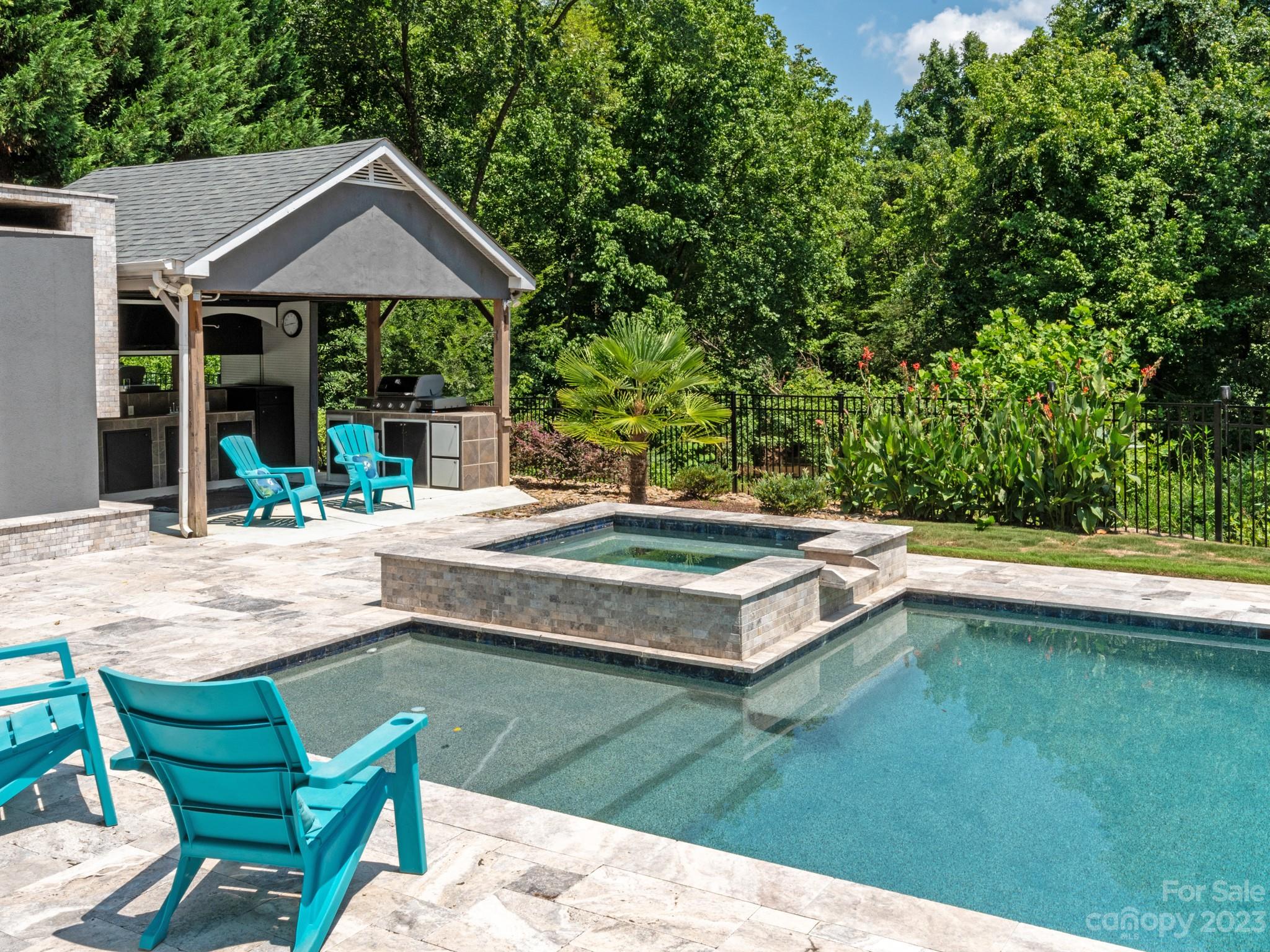 684 Beacon Knoll Lane Fort Mill, SC 29708 - Photo 37 of 46 a swimming pool with outdoor seating and yard