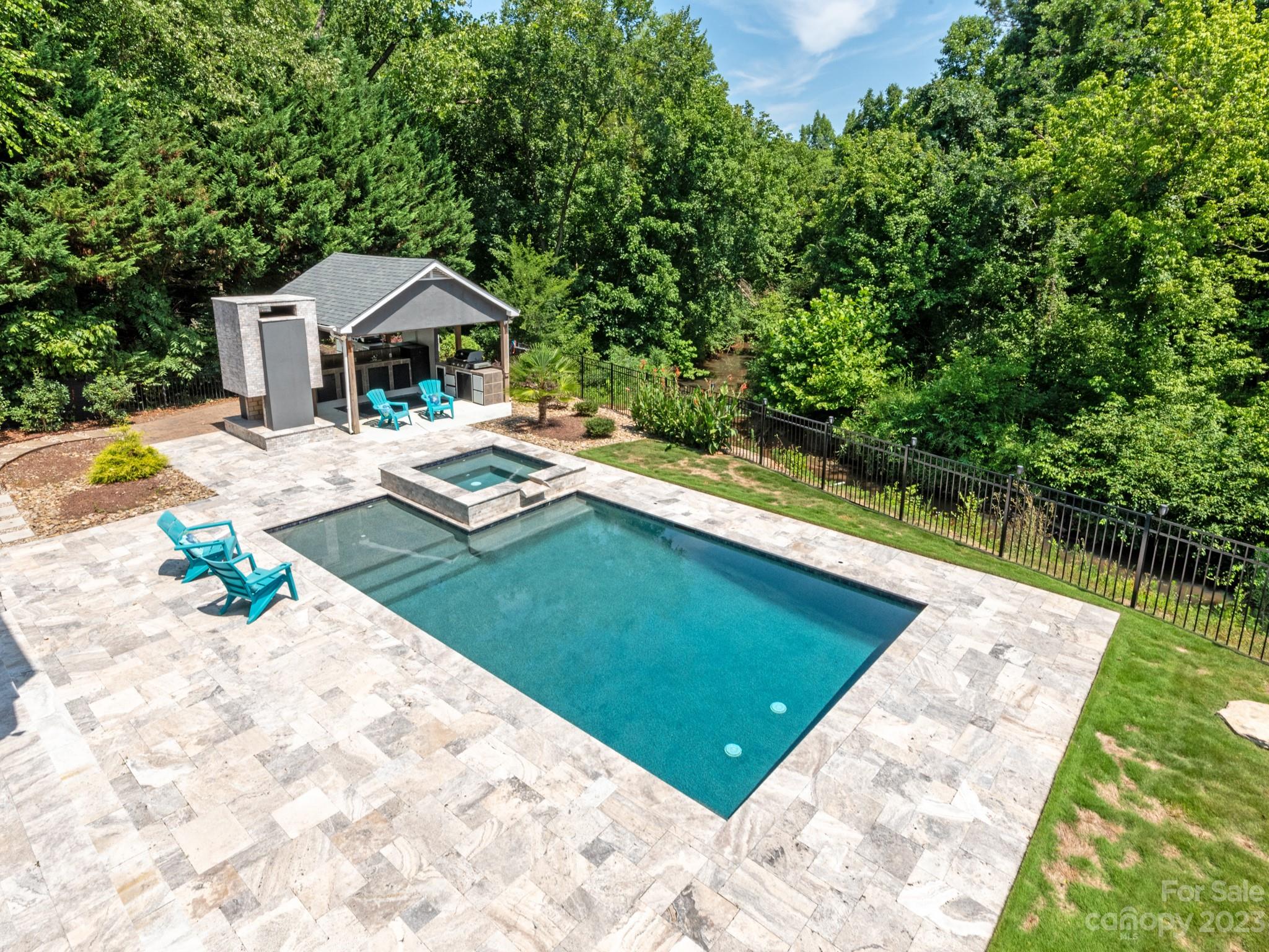 684 Beacon Knoll Lane Fort Mill, SC 29708 - Photo 38 of 46 a aerial view of a house with swimming pool