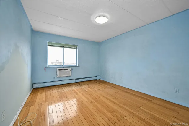 a view of a hallway with washer and dryer