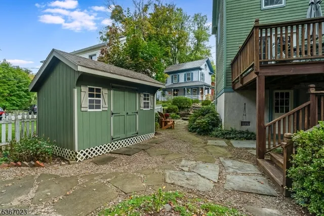 a view of a house with a garden