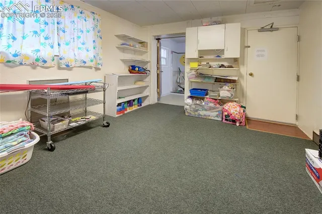 a room with storage and utility