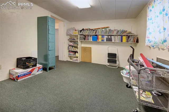 a view of a bedroom with toys