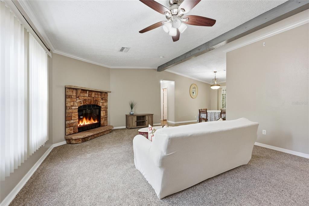 269 Southwest Backwoods Glen Fort White, FL 32038 - Photo 12 of 31 a living room with furniture and a fireplace