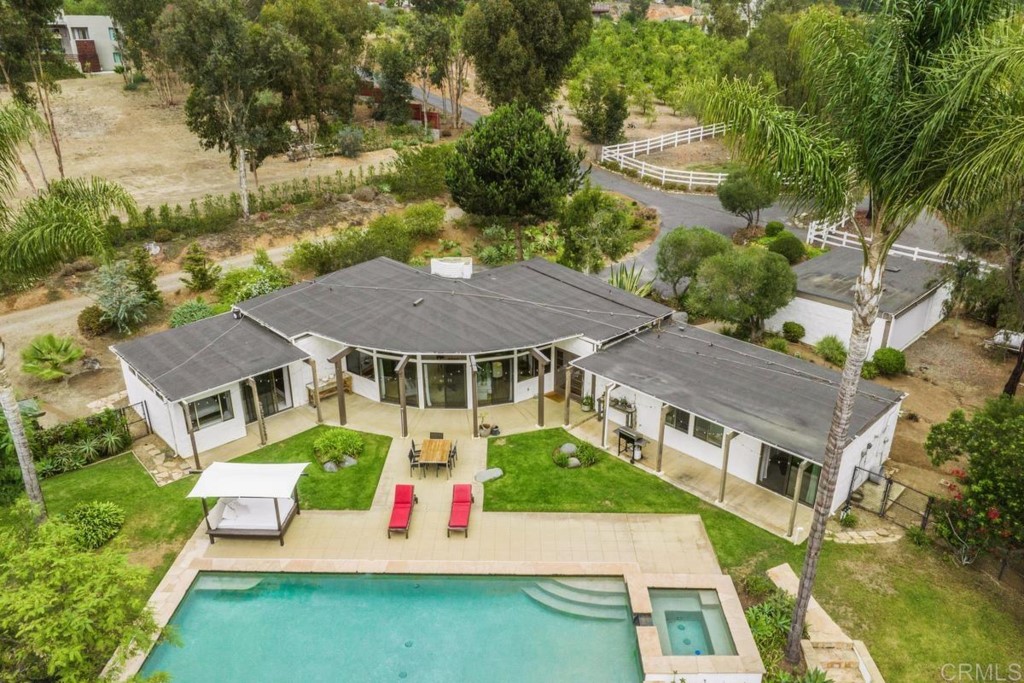 3533 Dove Hollow Road Encinitas, CA 92024 - Photo 29 of 32 an aerial view of residential houses with yard