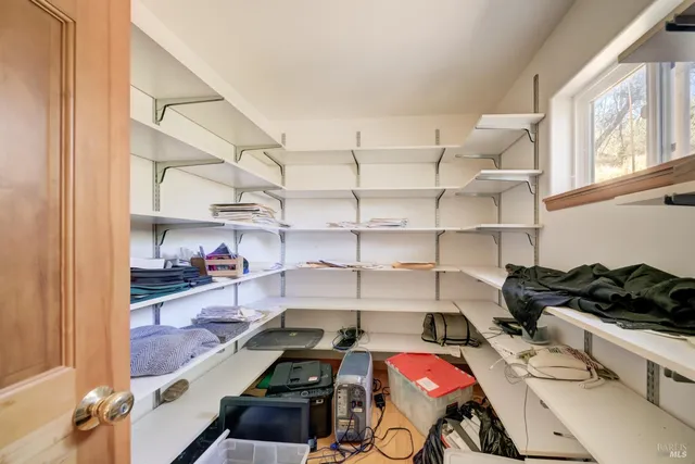 a room with storage and utility