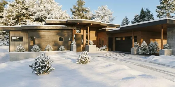 a front view of a house with a porch