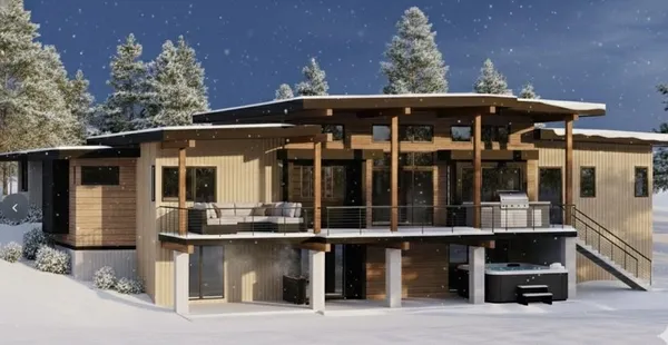 a front view of a house with garage