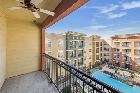 a view of city from balcony