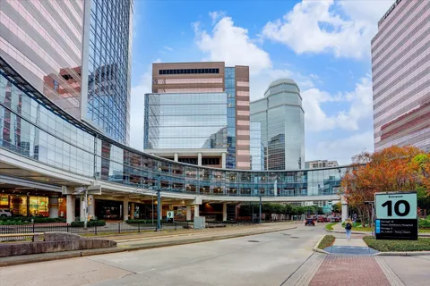a view of a building with a garden