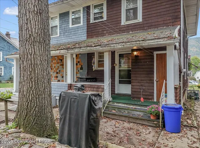 a front view of a house