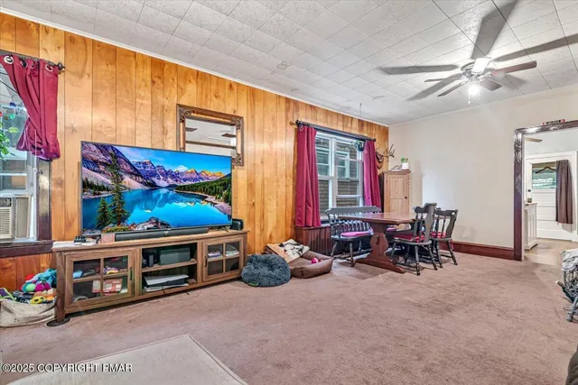 a room with furniture and windows