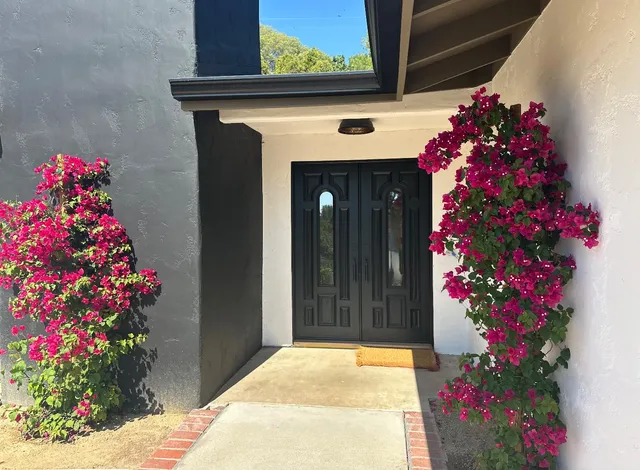 a front view of a house